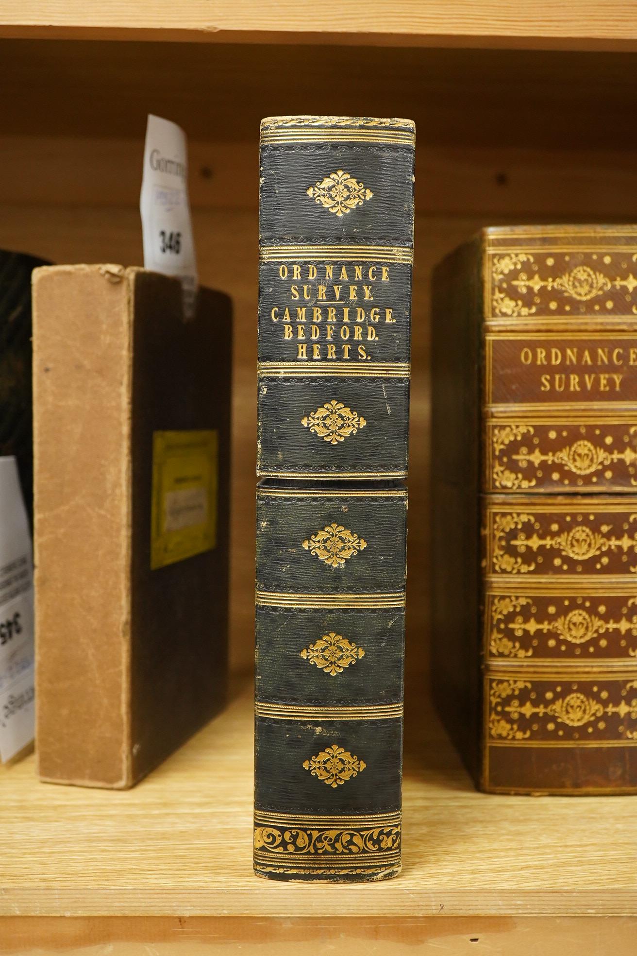 An 1870s Ordnance Survey of England and Wales for the County of Norfolk, comprising of a set of six engraved maps mounted on linen; sheet no.s; 50/51, 65, 66, 67 and 68, engraved by Benjamin Baker, and published by the O